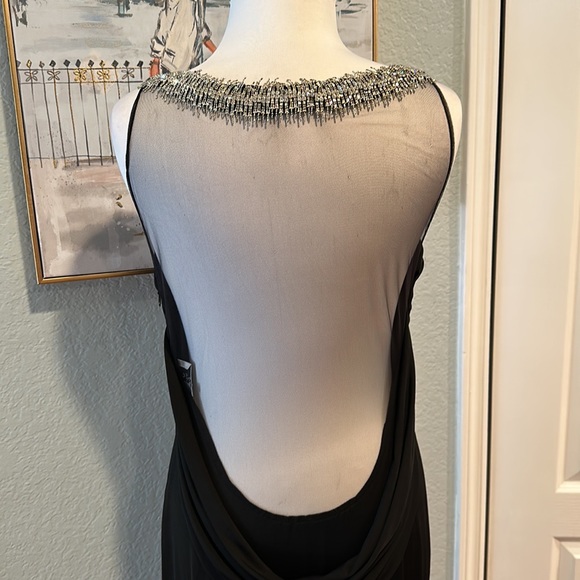 JIKI Monte Carlo Creations Made in France Black Gown w/Swarovski Crystals Sz 42 - Picture 7 of 14